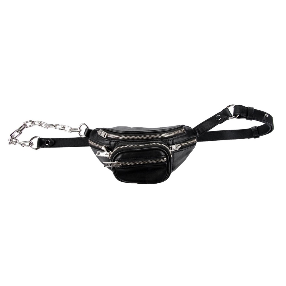 Alexander Wang Attica Mini Belt Bag in Black Lambskin